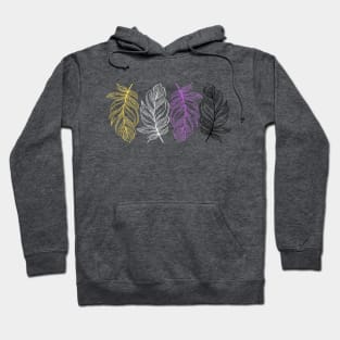 Pride Feathers Non-Binary Hoodie